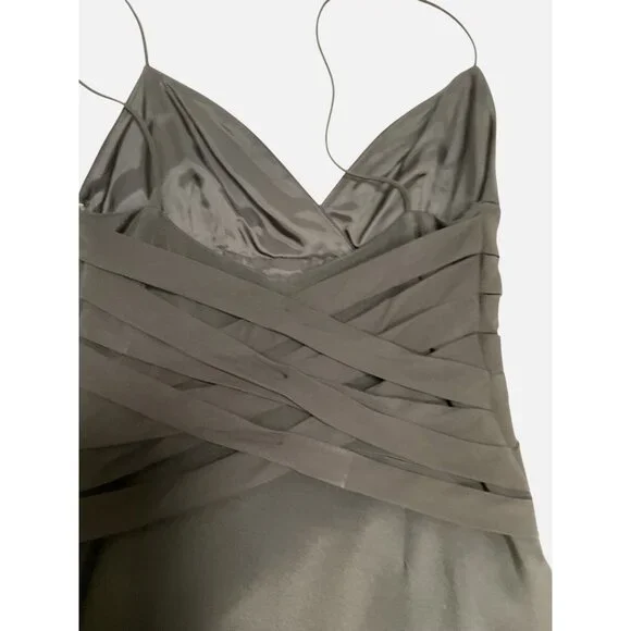 Rag & Bone Black Silk Dress Size 4 With Spaghetti Straps Wrap Accent - Picture 4 of 7